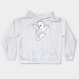 The bear swings its legs Kids Hoodie